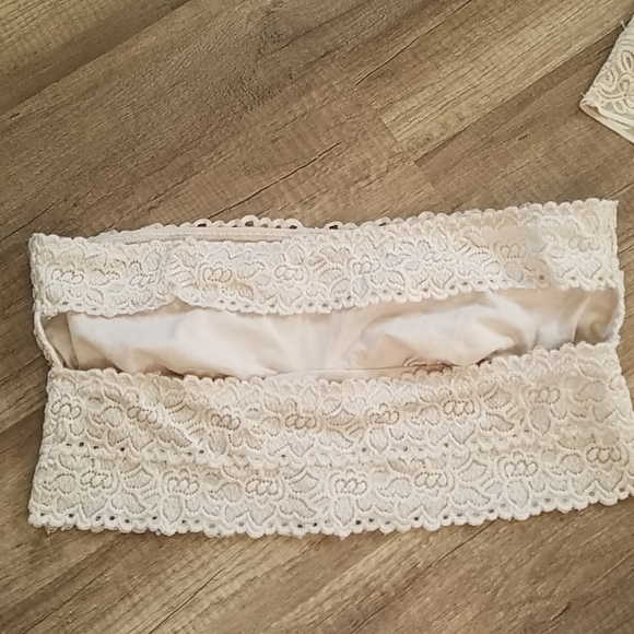 Aerie 3 Bralettes & Eyelet Lace Peplum Crop Top XL - Picture 9 of 14